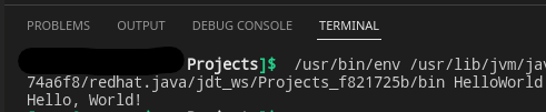 vscode java hello world